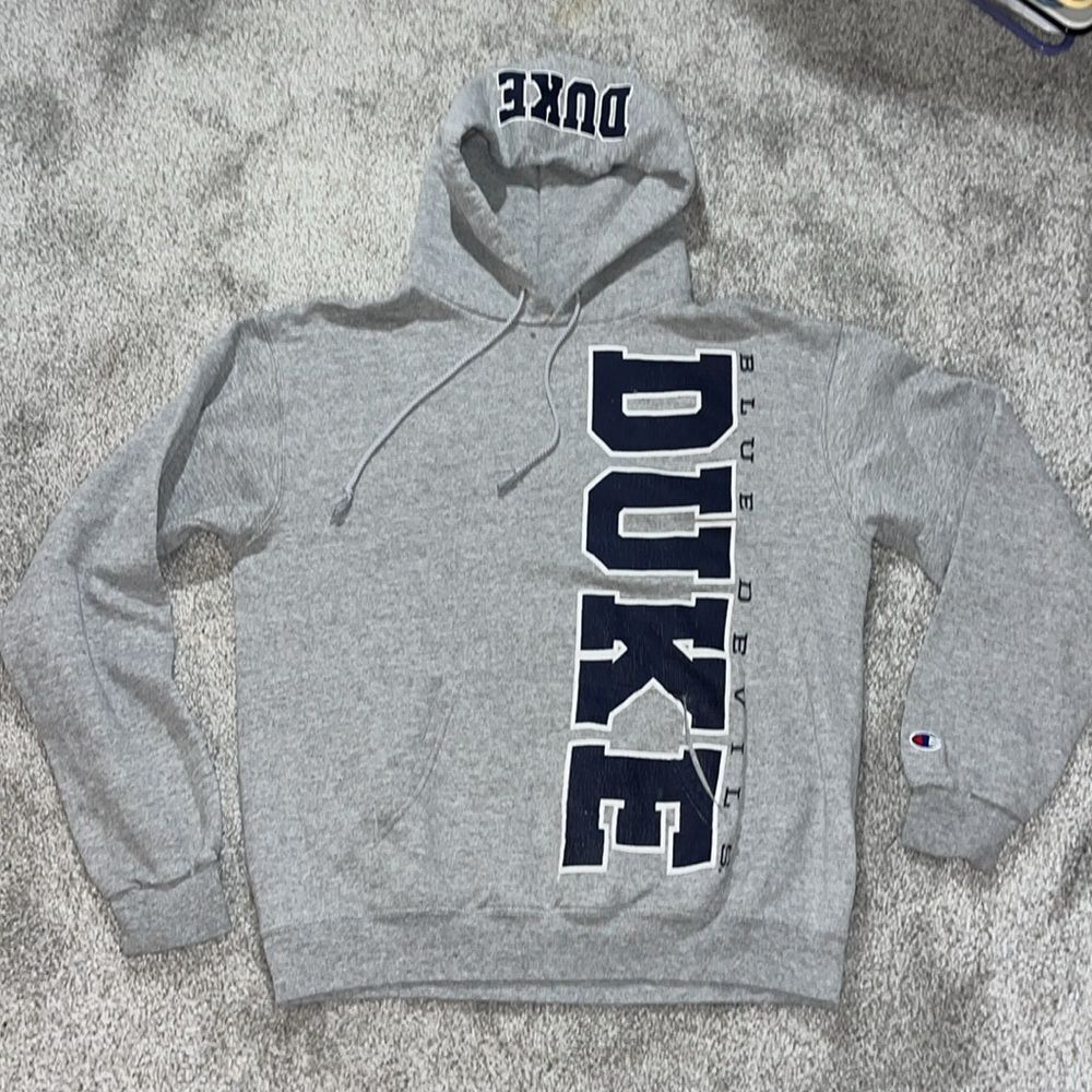 Mens (unisex) Duke Blue Devils Hoodie Hooded sweatshirt M adult Spell Out Hood